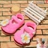 Pink crochet baby shoes for girls, cute and stylish for festivals or gifting