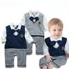 Baby boy formal romper outfit, stylish and cute for weddings or gifting