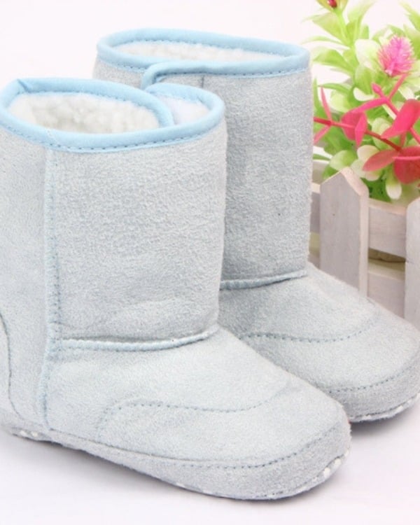 Grey baby girl shoes, stylish wedding or party outfit accessory