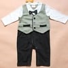 Black and white infant romper suit for boys, stylish and cute for parties or gifting