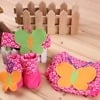 Infant diaper cover set pink butterfly design comfortable soft fabric daily use