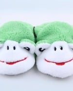 Green and white baby shoes for girls, cute and stylish for gifting or festivals