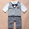 Grey and white formal kids wear for birthdays, stylish and cute for gifting or parties