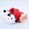 Red and white beetle shoes for girls, cute and stylish for birthday or festive occasions
