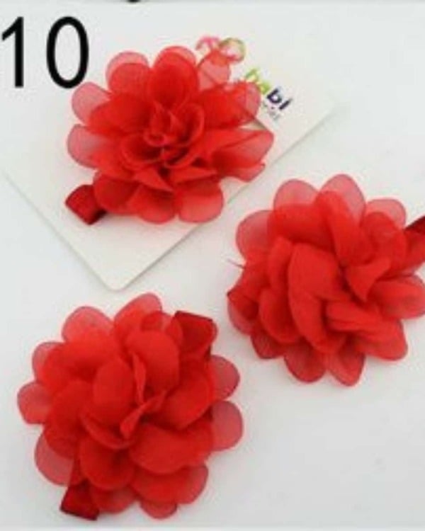 Red floral wedding infant toe blooms for girls, stylish and cute for weddings or gifting
