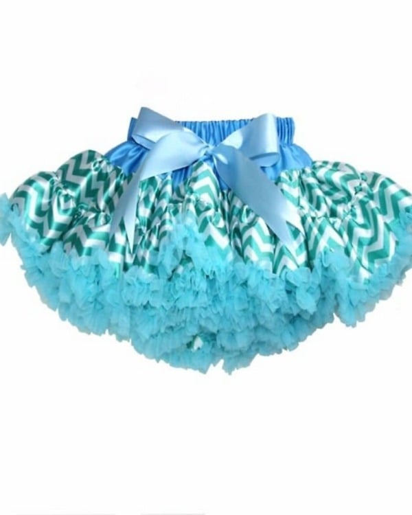Baby tutu skirt in blue and green shades for girls