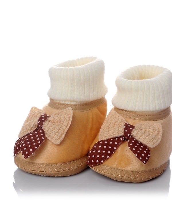 Beige leather fashion booties for baby boys, stylish and cute for weddings