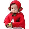 Red baby cloak warm winter outfit cute gift for newborn