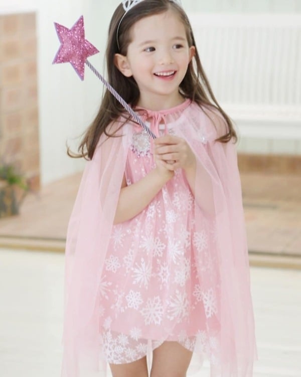 Pink toddler birthday dress for girls, stylish party wear, cute gift option