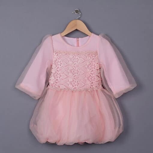 baby-peach-balloon-net-party-dress