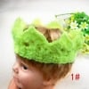 Neon green crown hat for kids, cute handmade accessory for birthday parties and photoshoots