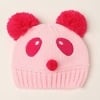 Pink infant hat with ears design cute baby gift accessory