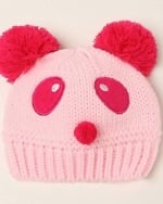 Pink infant hat with ears design cute baby gift accessory