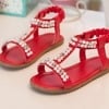 Beautiful red sandals for princess girls, stylish for celebrations