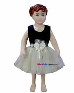 Black and golden shimmery little princess dress, stylish and festive