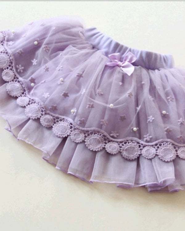 Lavender net skirt for baby girls, party wear, cute celebration outfit