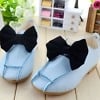 Sky blue baby girl loafers, stylish festive footwear