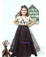 Black & white designer Indian dress for kids, festive & cute