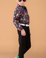 Black trousers for kids, party wear, stylish festive outfit