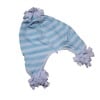 Blue white striped toddler hat with ruffle flowers cute gift