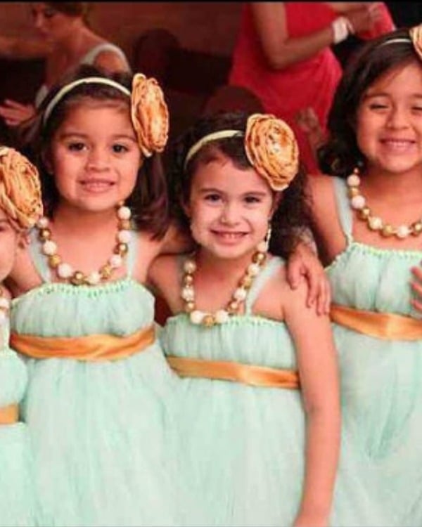 Sea green tutu party dress, Indian girls birthday outfit, playful style