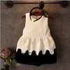 Black and white little princess dress, elegant and stylish for celebrations