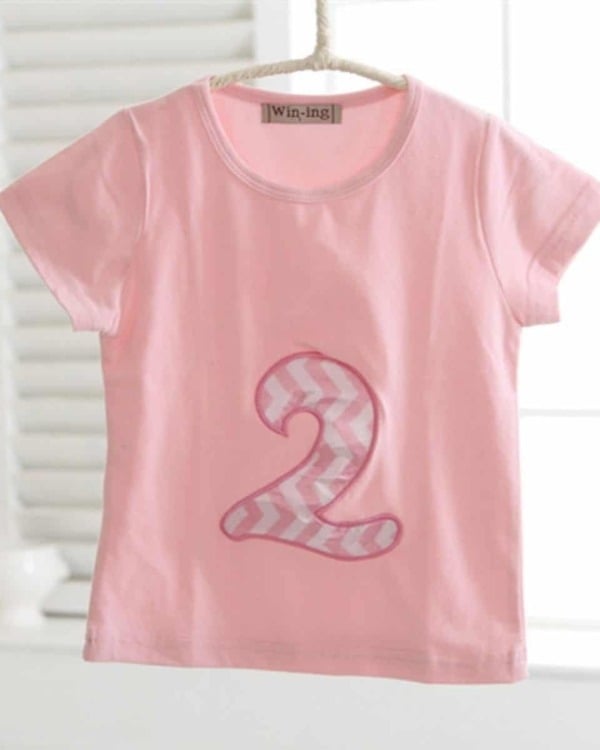 Peach 2nd birthday t shirt for kids boys and girls