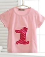 Baby pink unisex kids birthday t shirt outfit