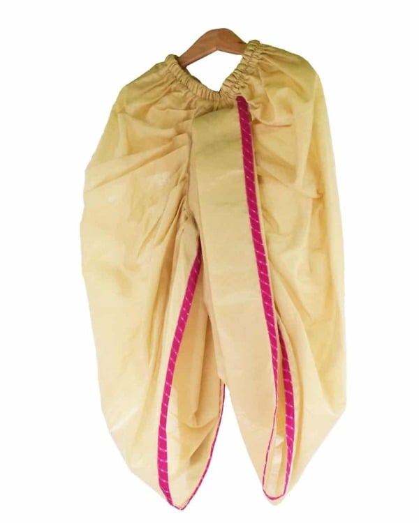 Baby boy dhoti set golden traditional design stylish festive wear