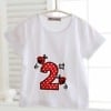 White birthday t shirt for kids smart casual look