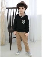 Brown and black party wear dress for baby boys, stylish outfit