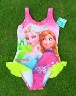 Neon pink green girls swimwear frozen theme cute gift outfit