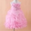 Pink glamorous bodice diamond embellished dress for baby girls, stylish and cute for weddings or gifting