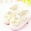 Toddler wedding shoes in white with pink dots, cute and festive