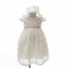 White floral communion dress for little girls, elegant and festive