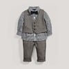 Grey and black 3-piece formal dress for boys, stylish and cute for parties or gifting