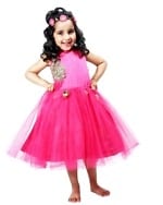 Hot pink wedding dress for girls, elegant and festive