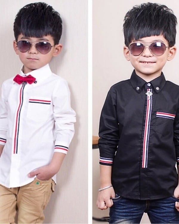 Baby boys black casual shirt for parties, stylish and cute for gifting or celebrations