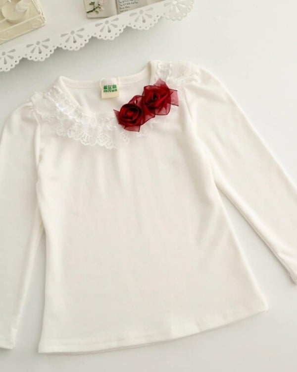 Elegant white top for baby girls, party wear, stylish and cute