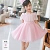 Pink cold-shoulder formal dress for girls, stylish and cute for parties