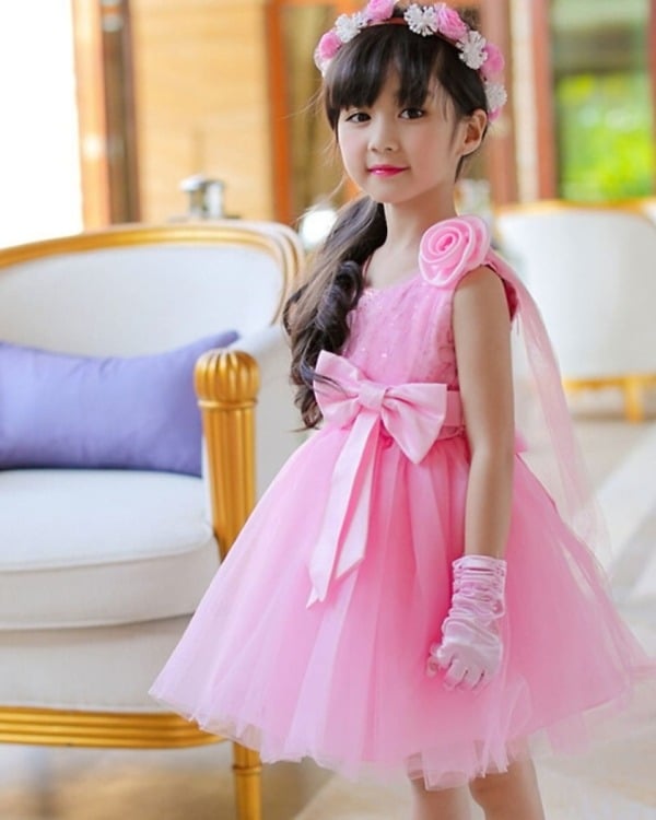 Pink western boutique apparel for Indian kids, stylish outfit for celebrations