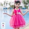 Pink boutique net dress for baby girls, stylish birthday or wedding outfit