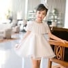 White cold-shoulder birthday party outfit for kids, stylish and cute