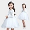 White party frock for baby girls, stylish festive outfit, cute