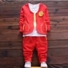 Red jacket with top and track pants for children, stylish and cute for parties or gifting