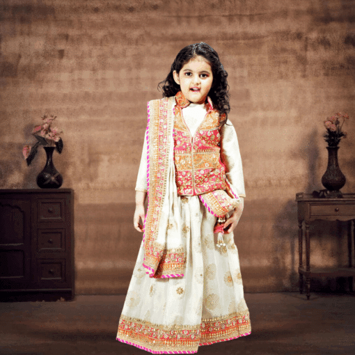 baby-girls-party-wear-saree-cum-lehenga