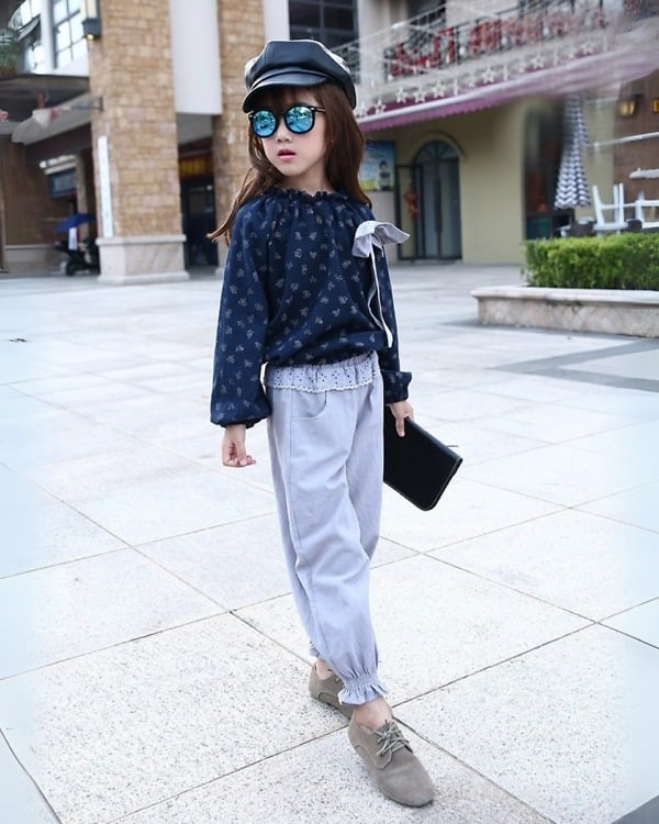 Children’s clothing set, long sleeve t-shirt & pants, stylish & cute