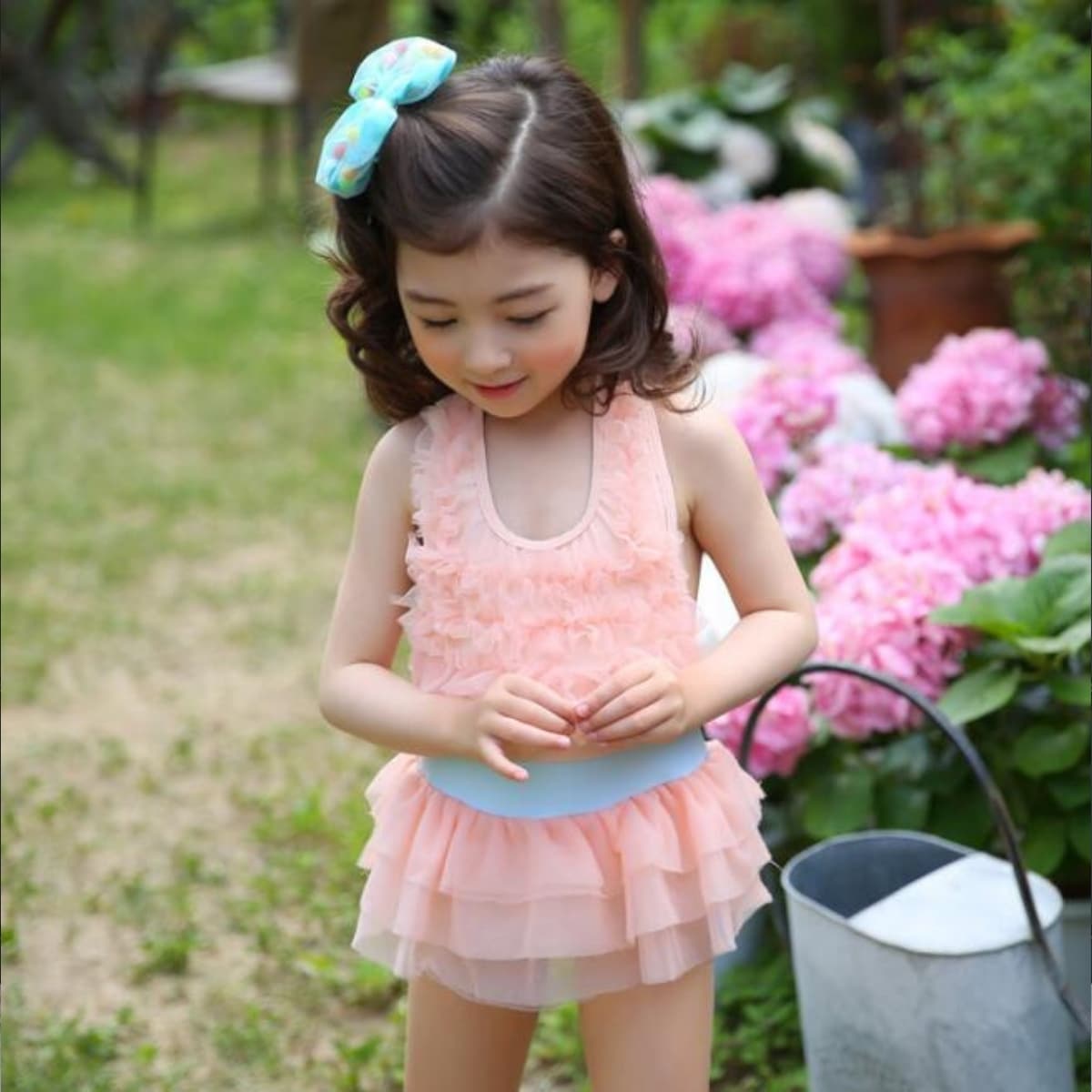 Cute Girls Ruffled One Piece Swimsuit and Beachwear Costumes for Babies –  6-12-months