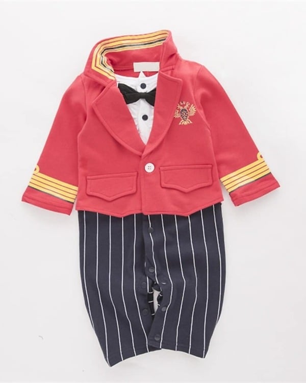 Smart boy formal one-piece romper suit, stylish and cute for parties or gifting