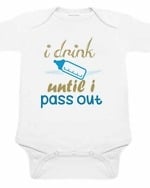 Baby bodysuit white funny quote print comfortable cute daily wear